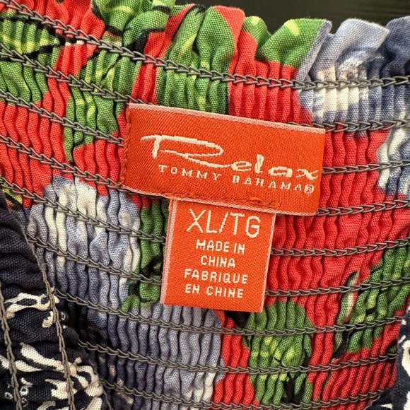 Tommy Bahama Women's Navy and White Floral Maxi Dress - Picture 8 of 8